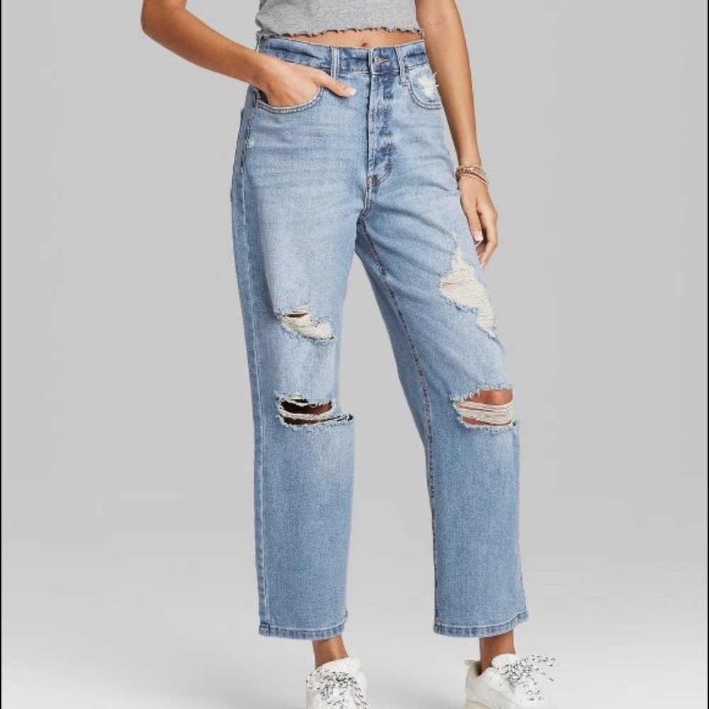Universal Thread Vintage-Ripped Denim Jeans- Super Cute! Size 4/27R